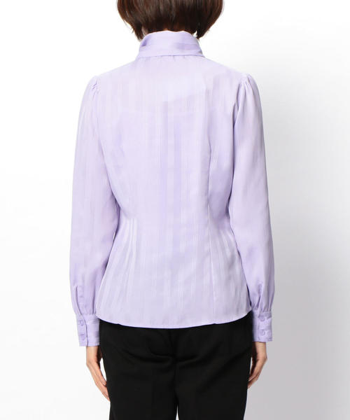 NARACAMICIE（ナラカミーチェ）の「ランダムストライプボウタイ長袖ブラウス（シャツ/ブラウス・レディース・ホワイト/ピンク/パープル/ネイビー・LARGE/MEDIUM/SMALL/X-LARGE）」の13枚目の写真