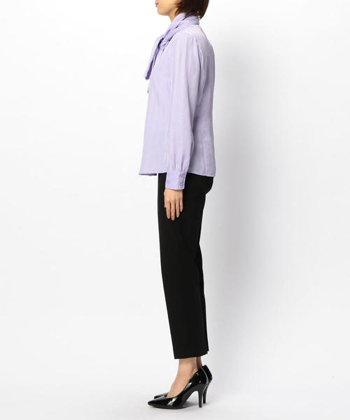 NARACAMICIE（ナラカミーチェ）の「ランダムストライプボウタイ長袖ブラウス（シャツ/ブラウス・レディース・ホワイト/ピンク/パープル/ネイビー・LARGE/MEDIUM/SMALL/X-LARGE）」の10枚目の写真