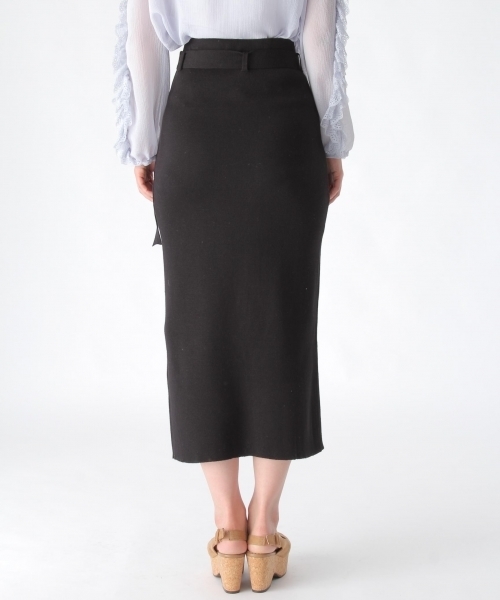 mysty woman（ミスティウーマン）の「ミラノリブナロータイトスカート（スカート・レディース・グリーン/トップグレー/ブラック・ﾌﾘ-）」の6枚目の写真