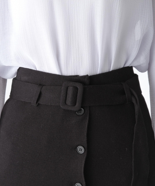 mysty woman（ミスティウーマン）の「ミラノリブナロータイトスカート（スカート・レディース・グリーン/トップグレー/ブラック・ﾌﾘ-）」の12枚目の写真