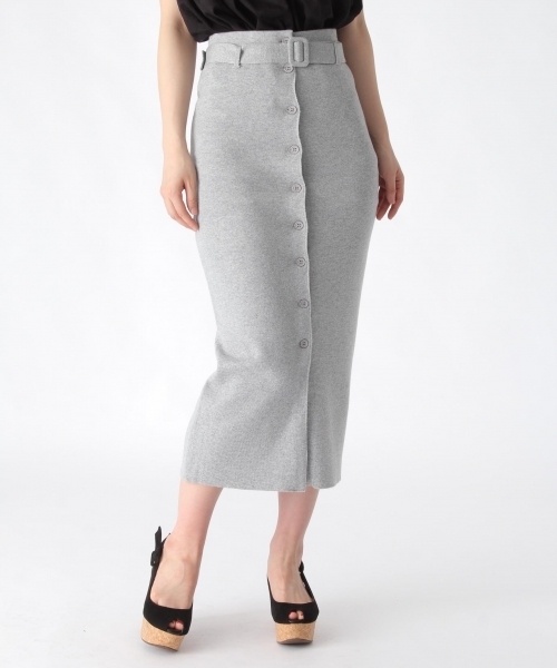 mysty woman（ミスティウーマン）の「ミラノリブナロータイトスカート（スカート・レディース・グリーン/トップグレー/ブラック・ﾌﾘ-）」の18枚目の写真