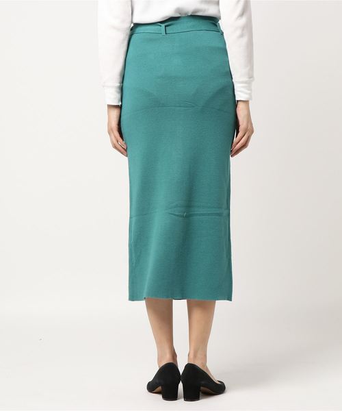 mysty woman（ミスティウーマン）の「ミラノリブナロータイトスカート（スカート・レディース・グリーン/トップグレー/ブラック・ﾌﾘ-）」の5枚目の写真