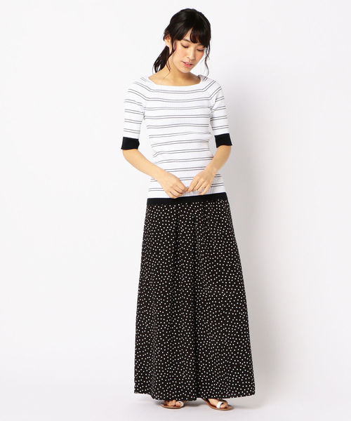 SHIPS(シップス)の「PrimaryNavyLabel:スクエアネックリブプルオーバー(Tシャツ/カットソー・レディース・ホワイト系その他/オフホワイト/ブルー/ブラック・36/38)」の12枚目の写真