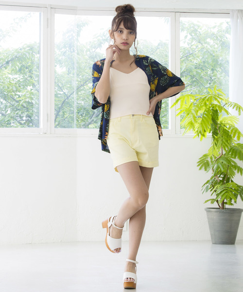 WEGO(ウィゴー)の「WEGO/デイリーハイウエストショーツ(その他パンツ・レディース・ホワイト/ブラック/グリーン系その他/ライトイエロー/ライトパープル/ライトピンク・LARGE/SMALL/MEDIUM)」の20枚目の写真