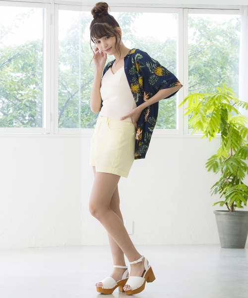 WEGO(ウィゴー)の「WEGO/デイリーハイウエストショーツ(その他パンツ・レディース・ホワイト/ブラック/グリーン系その他/ライトイエロー/ライトパープル/ライトピンク・LARGE/SMALL/MEDIUM)」の21枚目の写真