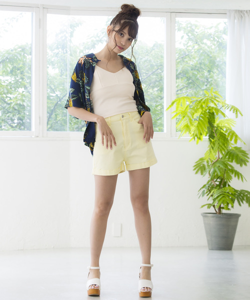 WEGO(ウィゴー)の「WEGO/デイリーハイウエストショーツ(その他パンツ・レディース・ホワイト/ブラック/グリーン系その他/ライトイエロー/ライトパープル/ライトピンク・LARGE/SMALL/MEDIUM)」の22枚目の写真