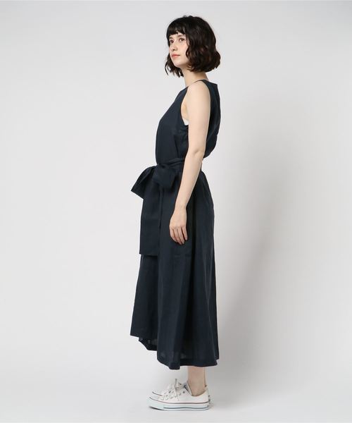 RIVE DROITE(リヴドロワ)の「リネンワンピース(ワンピース・レディース・ベージュ/ネイビー・FREE)」の3枚目の写真