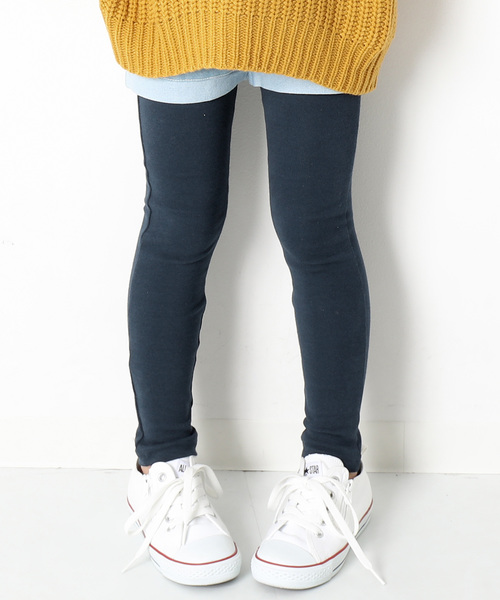 devirock(デビロック)の「厚手もっちり10分丈レギンス(レギンス/スパッツ・キッズ・ブラック/ネイビー/オフホワイト/マスタード/モカ/ヘザーチャコール/ワイン・110cm/130cm/140cm/160cm/120cm/150cm/100cm)」の6枚目の写真