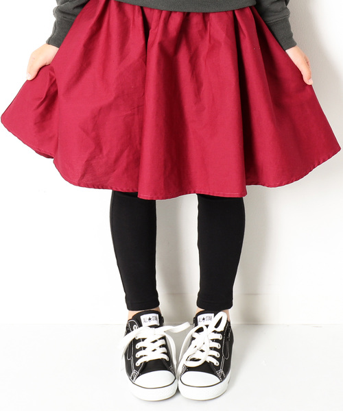 devirock(デビロック)の「厚手もっちり10分丈レギンス(レギンス/スパッツ・キッズ・ブラック/ネイビー/オフホワイト/マスタード/モカ/ヘザーチャコール/ワイン・110cm/130cm/140cm/160cm/120cm/150cm/100cm)」の3枚目の写真