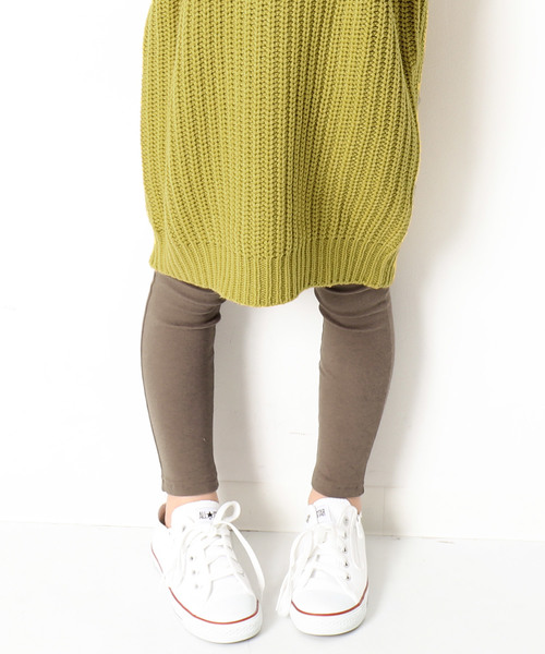 devirock(デビロック)の「厚手もっちり10分丈レギンス(レギンス/スパッツ・キッズ・ブラック/ネイビー/オフホワイト/マスタード/モカ/ヘザーチャコール/ワイン・110cm/130cm/140cm/160cm/120cm/150cm/100cm)」の5枚目の写真