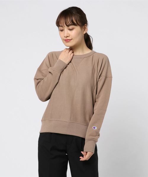 Champion（チャンピオン）の「[Champion/チャンピオン] クルーネックスウェットプルオーバー（スウェット・レディース・オフホワイト/グレー/ブラック/ブラウン/ネイビー/ホワイト/キャメル・M/L）」の5枚目の写真