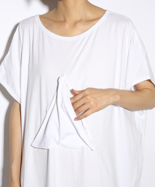 i（アイ）の「○△□ポケットBIG/Tシャツ（Tシャツ/カットソー・レディース・ホワイト/ブラック/グレー・ﾌﾘ-）」の11枚目の写真