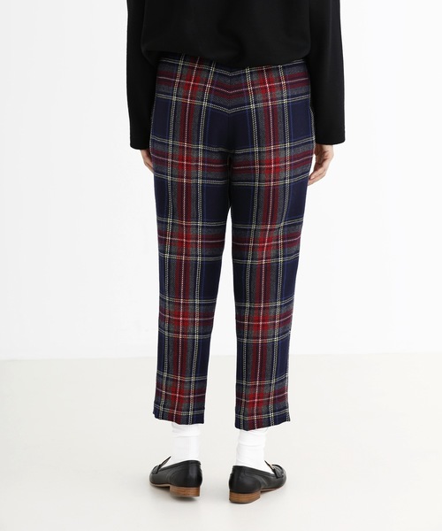 Munich(ミューニック)の「タータンチェックカルゼテーパードパンツ(その他パンツ・レディース・ベージュ/ネイビー・S)」の8枚目の写真