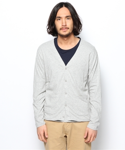 WEGO(ウィゴー)の「WEGO/バイカラーTee付アンサンブルカーディガン(アンサンブル・メンズ・ブラック/杢グレー/ネイビー/ロイヤルブルー/ワイン・MEDIUM/LARGE)」の6枚目の写真