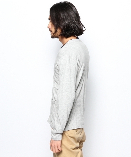 WEGO(ウィゴー)の「WEGO/バイカラーTee付アンサンブルカーディガン(アンサンブル・メンズ・ブラック/杢グレー/ネイビー/ロイヤルブルー/ワイン・MEDIUM/LARGE)」の7枚目の写真