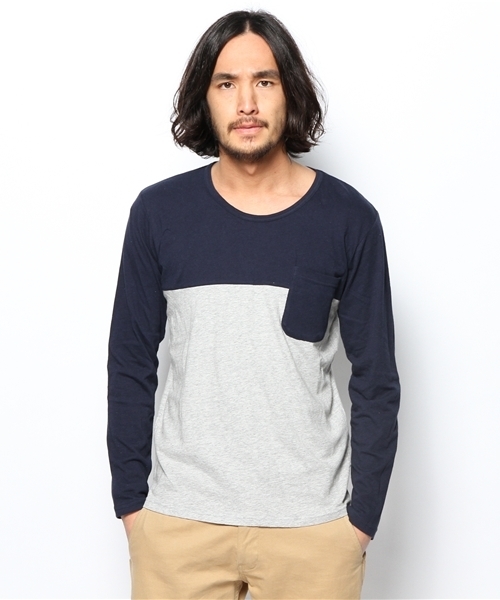 WEGO(ウィゴー)の「WEGO/バイカラーTee付アンサンブルカーディガン(アンサンブル・メンズ・ブラック/杢グレー/ネイビー/ロイヤルブルー/ワイン・MEDIUM/LARGE)」の10枚目の写真