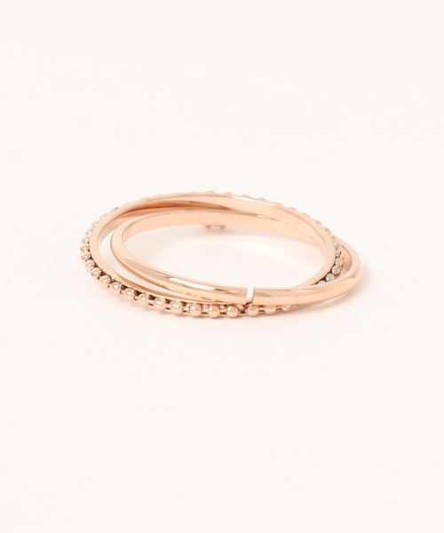 おしゃれスタ（オシャレスタ）の「【OSHARESTA★TOKYO】デザインリングコレクション　華奢デザインリング（リング・レディース・ピンク/ピンクゴールド・9号/8号/7号/6号）」の3枚目の写真