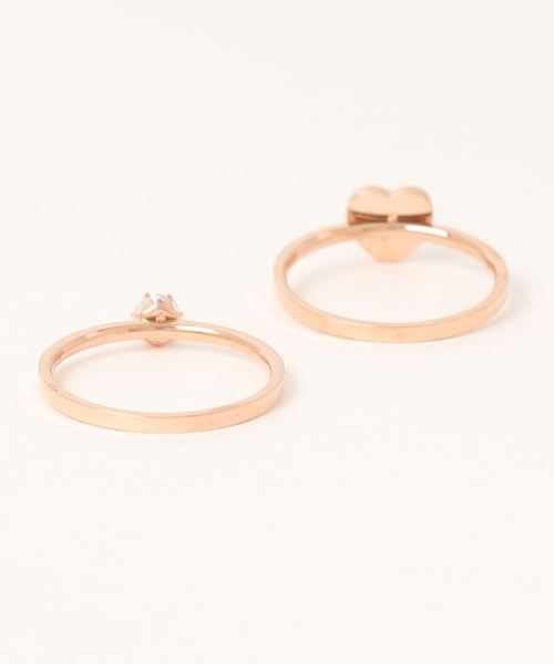 おしゃれスタ（オシャレスタ）の「【OSHARESTA★TOKYO】デザインリングコレクション　華奢デザインリング（リング・レディース・ピンク/ピンクゴールド・9号/8号/7号/6号）」の4枚目の写真