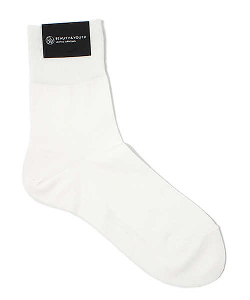 BEAUTY&YOUTH UNITED ARROWS(ビューティーアンドユースユナイテッドアローズ)の「BYSF コットンナイロン ソリッドショートソックス(fyoww)◆(ソックス/靴下・レディース・ホワイト/ブラック/ネイビー・フリー)」の1枚目の写真