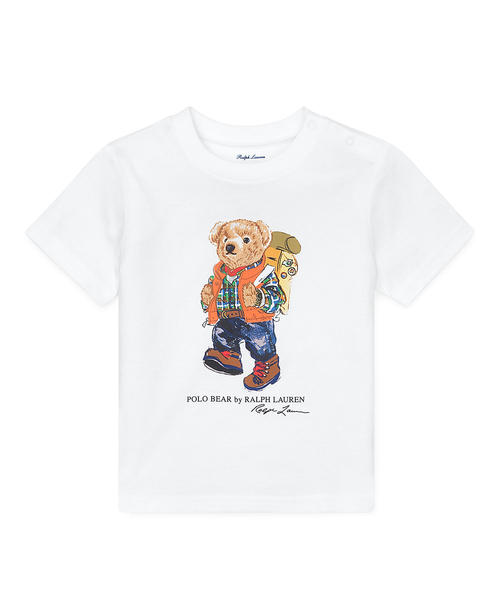 POLO RALPH LAUREN CHILDRENSWEAR(ポロ ラルフ ローレン チルドレンズウェア)の「キャンピング ベア コットン Tシャツ(Tシャツ/カットソー・キッズ・ホワイト・12M/18M)」の1枚目の写真