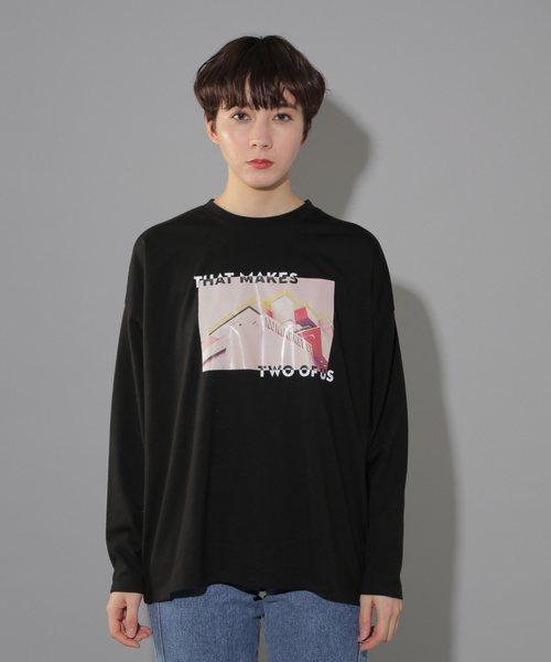 PAGEBOY(ページボーイ)の「ヴィンテージフォトロンT(Tシャツ/カットソー・レディース・ホワイト/ブラック・FREE)」の5枚目の写真