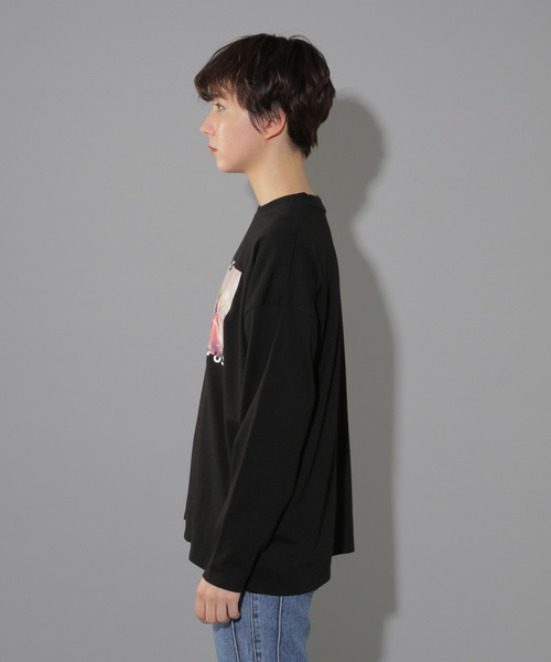 PAGEBOY(ページボーイ)の「ヴィンテージフォトロンT(Tシャツ/カットソー・レディース・ホワイト/ブラック・FREE)」の6枚目の写真