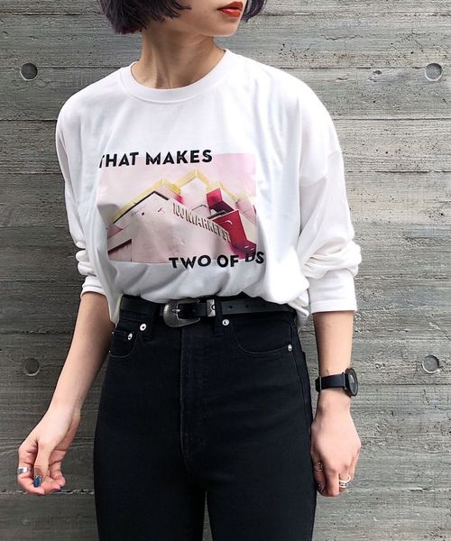 PAGEBOY(ページボーイ)の「ヴィンテージフォトロンT(Tシャツ/カットソー・レディース・ホワイト/ブラック・FREE)」の16枚目の写真