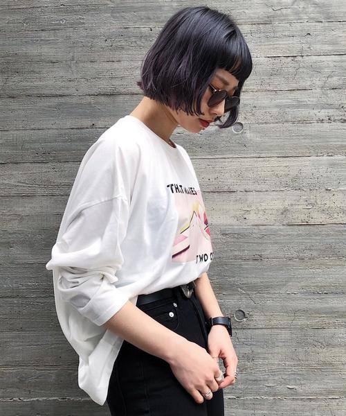 PAGEBOY(ページボーイ)の「ヴィンテージフォトロンT(Tシャツ/カットソー・レディース・ホワイト/ブラック・FREE)」の15枚目の写真