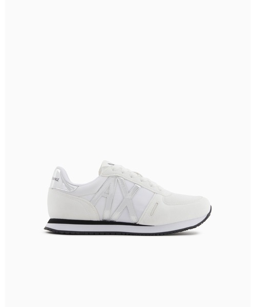 A/X ARMANI EXCHANGE プラットフォーム スニーカー AXロゴ ミックスマテリアル レースアップスニーカー | Armani