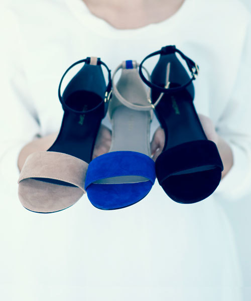 Jewel Changes(ジュエルチェンジズ)の「JC 異素材 コンビ アンクル フラット サンダル / ストラップг◆(サンダル・レディース・Black/Beige/Cobalt/ピンク/ネイビー・SMALL/MEDIUM/LARGE)」の8枚目の写真