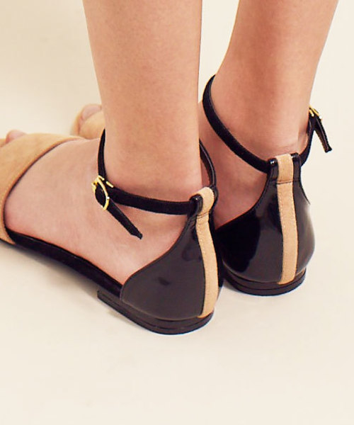 Jewel Changes(ジュエルチェンジズ)の「JC 異素材 コンビ アンクル フラット サンダル / ストラップг◆(サンダル・レディース・Black/Beige/Cobalt/ピンク/ネイビー・SMALL/MEDIUM/LARGE)」の11枚目の写真