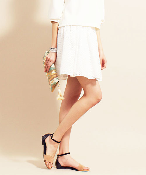 Jewel Changes(ジュエルチェンジズ)の「JC 異素材 コンビ アンクル フラット サンダル / ストラップг◆(サンダル・レディース・Black/Beige/Cobalt/ピンク/ネイビー・SMALL/MEDIUM/LARGE)」の7枚目の写真