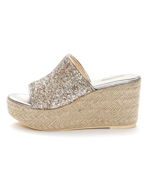 VIVIAN（ヴィヴィアン）の「グリッターアッパージュート巻厚底ウェッジサンダル（サンダル・レディース・シルバー/ゴールド/ブラック/ガンメタ・S/M/L）」の11枚目の写真