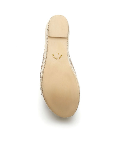 VIVIAN（ヴィヴィアン）の「グリッターアッパージュート巻厚底ウェッジサンダル（サンダル・レディース・シルバー/ゴールド/ブラック/ガンメタ・S/M/L）」の12枚目の写真