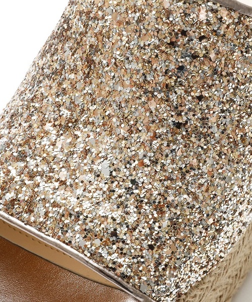 VIVIAN（ヴィヴィアン）の「グリッターアッパージュート巻厚底ウェッジサンダル（サンダル・レディース・シルバー/ゴールド/ブラック/ガンメタ・S/M/L）」の13枚目の写真