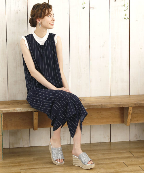 VIVIAN（ヴィヴィアン）の「グリッターアッパージュート巻厚底ウェッジサンダル（サンダル・レディース・シルバー/ゴールド/ブラック/ガンメタ・S/M/L）」の15枚目の写真