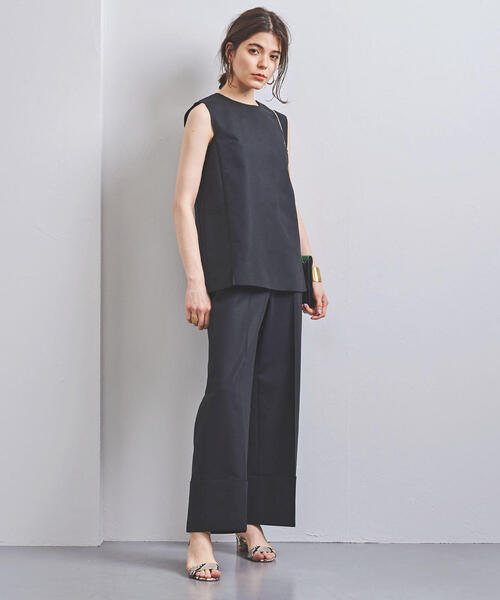 UNITED ARROWS(ユナイテッドアローズ)の「UBCB C/LI ワイド ダブルパンツ◆(その他パンツ・レディース・ブラック・38/34/36/40)」の1枚目の写真