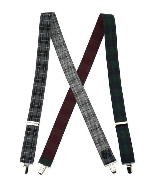 GEVAERT（ゲバルト）の「GEVAERT / チェックサスペンダー（サスペンダー・レディース・レッド/グリーン・ONE SIZE）」の4枚目の写真