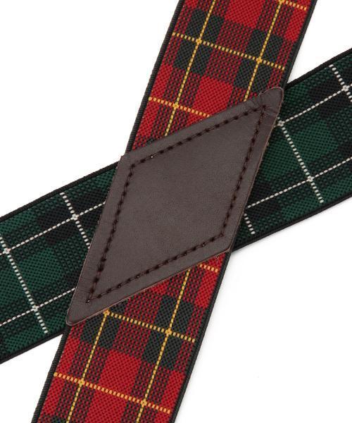 GEVAERT（ゲバルト）の「GEVAERT / チェックサスペンダー（サスペンダー・レディース・レッド/グリーン・ONE SIZE）」の7枚目の写真