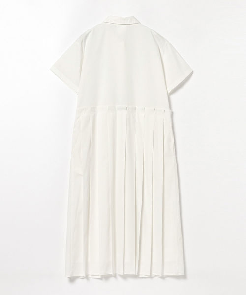 Ray BEAMS（レイビームス）の「Ray BEAMS / プリーツ キリカエ ハーフスリーブ ワンピース（ワンピース・レディース・ホワイト/ベージュ/ブラック・ONE SIZE）」の14枚目の写真