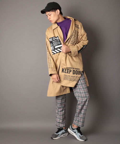SUGGESTION（サジェッション）の「【SUGGESTION】デコレーションオーバーコート（カバーオール・メンズ・ブラック/ベージュ・FREE）」の7枚目の写真