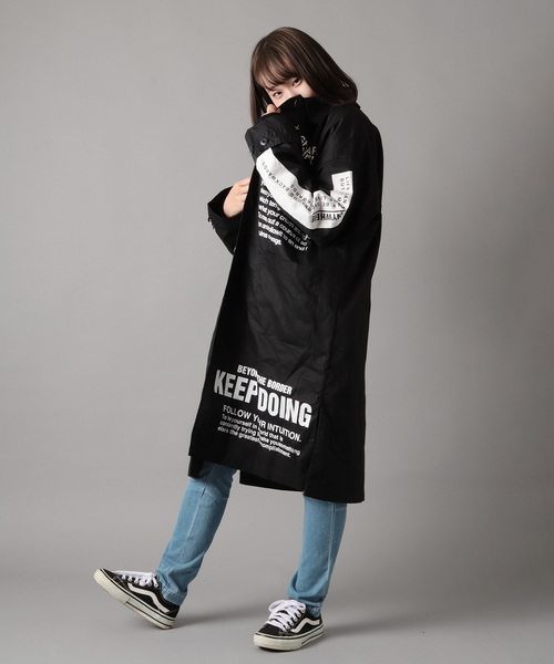 SUGGESTION（サジェッション）の「【SUGGESTION】デコレーションオーバーコート（カバーオール・メンズ・ブラック/ベージュ・FREE）」の9枚目の写真