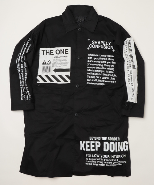 SUGGESTION（サジェッション）の「【SUGGESTION】デコレーションオーバーコート（カバーオール・メンズ・ブラック/ベージュ・FREE）」の12枚目の写真