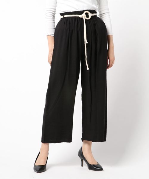 Cheek（チーク）の「ロープベルト付ギャザーパンツ（その他パンツ・レディース・ブラック/グリーン/キャメル・MEDIUM）」の11枚目の写真