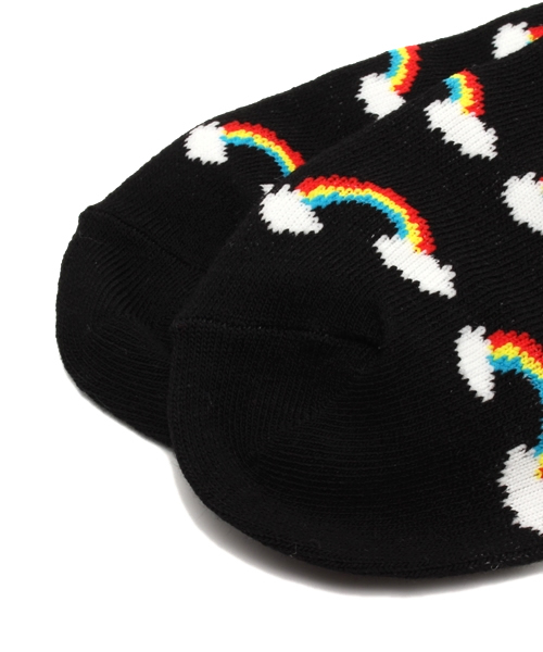 WEGO（ウィゴー）の「WEGO/レインボーソックス（ソックス/靴下・レディース・ブラック/ピンク・FREE）」の3枚目の写真