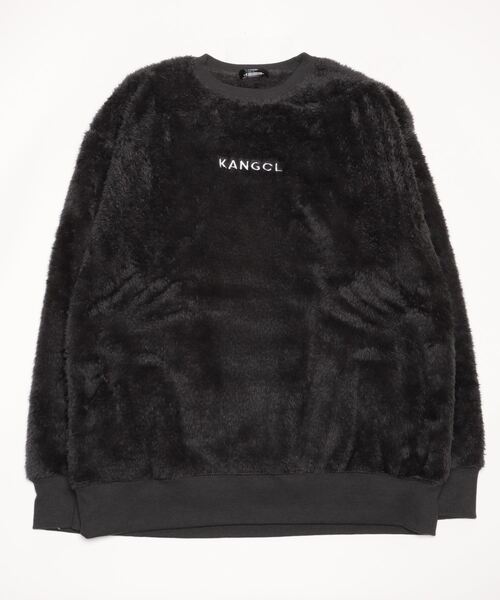 KANGOL（カンゴール）の「roshell×KANGOL カンゴール ブランド別注 コラボ ボア クルーネック トレーナー（スウェット・メンズ・ブラック/ベージュ/ネイビー/ブラウン/オフホワイト/グレイッシュベージュ/モカ/ホワイト系その他/ブラック系その他/ブラウン系その他/ベージュ系その他/ベージュ系その他2/グレー系その他/グレー系その他2・SMALL/MEDIUM/LARGE/X-LARGE）」の6枚目の写真
