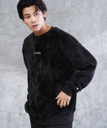 roshell×KANGOL カンゴール ブランド別注 コラボ ボア クルーネック トレーナー