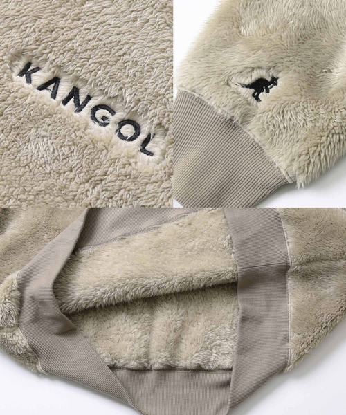 KANGOL（カンゴール）の「roshell×KANGOL カンゴール ブランド別注 コラボ ボア クルーネック トレーナー（スウェット・メンズ・ブラック/ベージュ/ネイビー/ブラウン/オフホワイト/グレイッシュベージュ/モカ/ホワイト系その他/ブラック系その他/ブラウン系その他/ベージュ系その他/ベージュ系その他2/グレー系その他/グレー系その他2・SMALL/MEDIUM/LARGE/X-LARGE）」の16枚目の写真