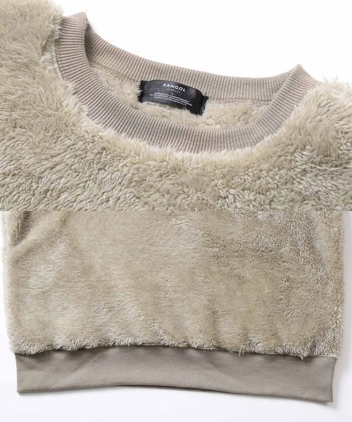 KANGOL（カンゴール）の「roshell×KANGOL カンゴール ブランド別注 コラボ ボア クルーネック トレーナー（スウェット・メンズ・ブラック/ベージュ/ネイビー/ブラウン/オフホワイト/グレイッシュベージュ/モカ/ホワイト系その他/ブラック系その他/ブラウン系その他/ベージュ系その他/ベージュ系その他2/グレー系その他/グレー系その他2・SMALL/MEDIUM/LARGE/X-LARGE）」の17枚目の写真