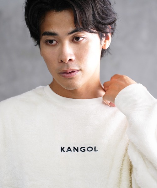KANGOL（カンゴール）の「roshell×KANGOL カンゴール ブランド別注 コラボ ボア クルーネック トレーナー（スウェット・メンズ・ブラック/ベージュ/ネイビー/ブラウン/オフホワイト/グレイッシュベージュ/モカ/ホワイト系その他/ブラック系その他/ブラウン系その他/ベージュ系その他/ベージュ系その他2/グレー系その他/グレー系その他2・SMALL/MEDIUM/LARGE/X-LARGE）」の19枚目の写真